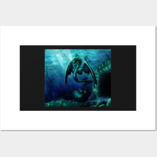 Leviathan Undersea Dragon Posters and Art